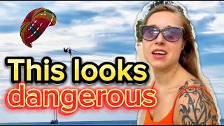 Is Parasailing worth the risk  Thailand vlog part 21 [upl. by Bartie480]