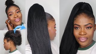 QUICK amp EASY HIGH SLEEK PONYTAIL with BRAIDING EXPRESSION  under 10 minutes [upl. by Tarrance]