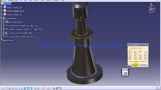 Catia V5 TutorialP4 Assemble Screw JackOffset ConstraintMechanical Design Engineering [upl. by Eiramnaej]