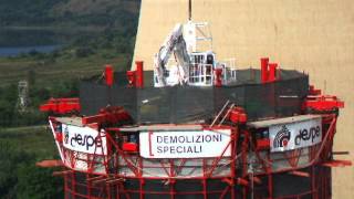 Demolizione ciminiera Centrale Termoelettrica con soluzione DeSpe Spa [upl. by Strang]