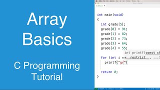 Array Basics  C Programming Tutorial [upl. by Ajit]