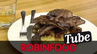 ROBINFOOD  Costilla de cerdo con mostaza  Polenta y morillas [upl. by Nils150]