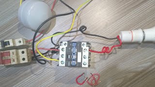 CONTACTOR WIRING WITH PHOTOCELLSENSORSTREET LIGHT many lighting [upl. by Suivart]