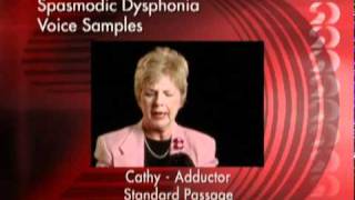 Spasmodic Dysphonia Voice Samples [upl. by Tolliver471]