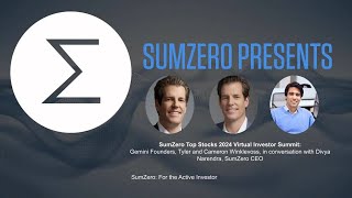 Cameron and Tyler Winklevoss on Bitcoin Ethereum and the Crypto Market at SumZero Investor Summit [upl. by Labanna]