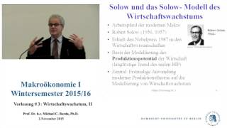 Makroökonomie 1  Vorlesung 3 Prof Michael C Burda [upl. by Aicenod218]