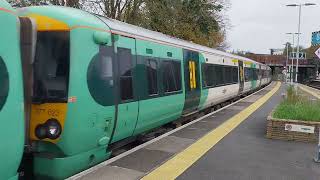 Southern Class 377 605 Electrostar amp 377 623 Coming into Horsham The 1st of November 2024 [upl. by Mandal397]