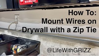 How To Secure Wires on Drywall with a Zip Tie how howto howtomake howtofix [upl. by Tonjes836]