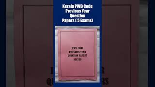 Kerala PWD Code Previous Year Question Papers  Shorts  Shorts feed [upl. by Resay]