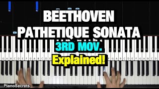 HOW TO PLAY  Beethoven – Pathetique Sonata 3rd Movement Piano Tutorial Lesson [upl. by Airal927]