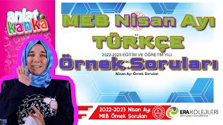 Nisan Ayı Örnek Sorular Türkçe LGS 2023 [upl. by Eudosia]