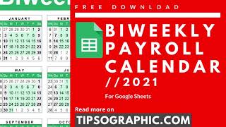 Google Sheets 2021 Biweekly Payroll Calendar Template ► Free Download [upl. by Nesyrb310]