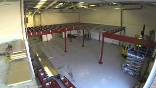 Constructing a mezzanine floor in record time  timelapse video [upl. by Latoyia]