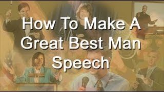 How To Write A Best Man Speech  Tips And Outline For A Wedding Toast [upl. by Adnana]