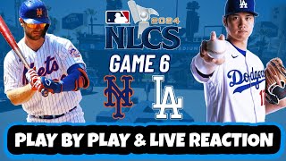 New York Mets vs Los Angeles Dodgers Live Reaction  NLCS  GAME 6  102024  Mets vs Dodgers [upl. by Eduj]