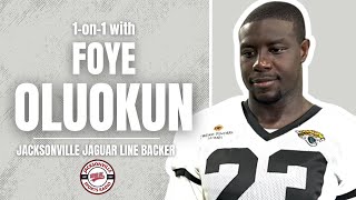 Jacksonville Jaguars Linebacker Foye Oluokun 1on1  Training Camp 2024 Interview [upl. by Anohsal271]