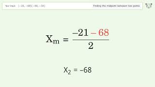 Find the midpoint between two points p1 2160 and p2 6858 StepbyStep Video Solution [upl. by Nassi]