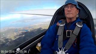 Gliding at the Lakes Gliding club in my PW5 09 04 16 [upl. by Aierbma]