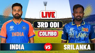 Live India vs Sri Lanka 3rd ODI  IND vs SL Live Cricket match Today [upl. by Hanleigh449]