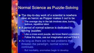 Thomas Kuhn on Normal Science Lecture 7 Part 1 of 2 [upl. by Dymphia]