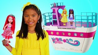 Wendy Pretend Play w Barbie Doll Cruise Ship Adventure Toy [upl. by Suirtimed957]