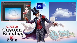 How To Make Custom Brushes in Photoshop in 2 mn photoshop toturial brush viralvideo subscribe [upl. by Dorrej]