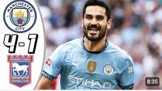 Manchester City vs Ipswich Townsvg 41 All Goals amp Highlights  2024 [upl. by Baily9]