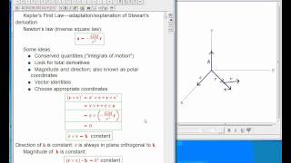 Derivation of Keplers first law [upl. by Otsedom]