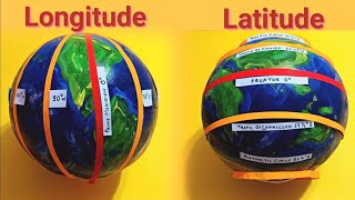 Latitude Longitude model for school project  How to make 3D Model of Longitude And Latitude [upl. by Adnohsak]