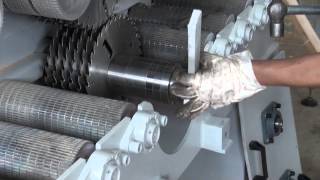 Saw blade installing of Plank Multi Rip Saw Machince MJ3016 [upl. by Barnaby]