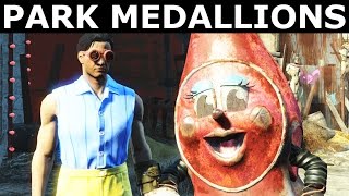 Fallout 4 Nuka World  All Park Medallions Locations  quotPrecious Medalsquot Quest [upl. by Leavy869]