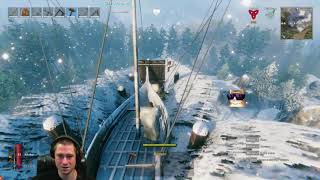 Valheim  Testing the Boat Slide I Created  No Debug  Cheat [upl. by Anitsrik]