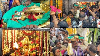 Ujjaini Mahankali Amma Ghatam Procession 2024  Minister Konda Surekha Offered Pattu Vastralu [upl. by Aspia77]