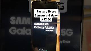 Factory Reset Hard Reset Samsung Galaxy A42 5G [upl. by Aivizt]