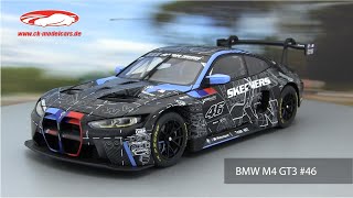 ckmodelcarsvideo BMW M4 GT3 46 Test Car 2023 Team WRT Valentino Rossi 118 Minichamps [upl. by Airtina]