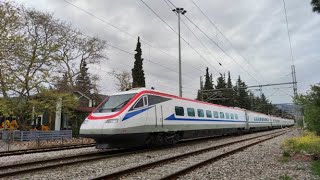 ETR 470 Pendolino Operated by Trainose on trial run in Attica Greece 4K 60FPS [upl. by Evered]