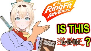 Iroha playing Ring Fit Adventure like YuGiOh duel monster Hololive Eng Sub [upl. by Nomma]