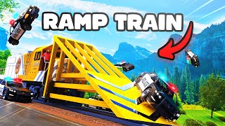 He Used Ramp Train To Steal Cars In GTA5 RolePlay [upl. by Fabiola910]