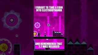 I Forgot to take a coin into electrodynamix in 22 shorts geometrydash [upl. by Sarkaria857]