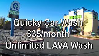 Quicky Car Wash 35mo Unlimited LAVA Wash [upl. by Imat647]