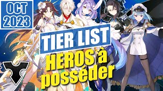 Tier list des héros à posséder fr Octobre 2023  Epic Seven [upl. by Ayna]