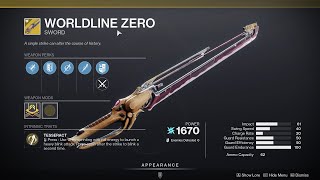 HOW TO GET WORLDLINE ZERO  DESTINY 2 [upl. by Edmunda]