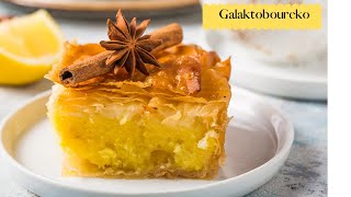 Galaktoboureko Greek Custard Pie  Galaktoboureko [upl. by Roana455]