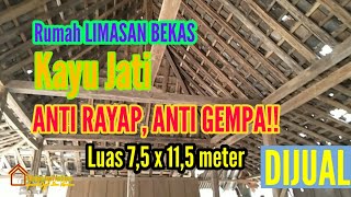 Jual Rumah Limasan Bekas Rumah Limasan Kayu Jati Rumah Limasan Jawa [upl. by Mahau]