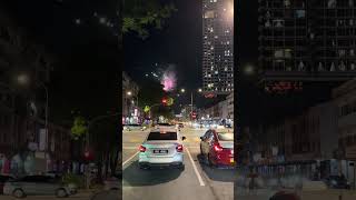 Fireworks 🧨 Downtown Kuala Lumpur Saturday Oct 26 10pm malaysia asia deepavali diwali [upl. by Aldas45]