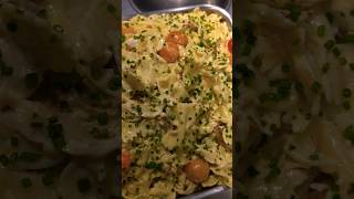 HOW TO MAKE GARLIC CHICKEN PARMESAN BOWTIE PASTA food recipe cooking foodie [upl. by Dymoke]