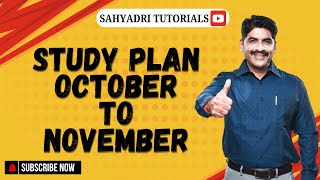 STUDY PLAN OCTOBER TO NOVEMBER  Sahyadri Tutorials  Mahesh Sir [upl. by Absa]