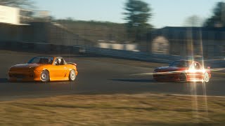 Twin Turbo Miata Tandems  Lock City Drift Reverse Clubhouse 111624 [upl. by Kalmick873]