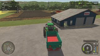 Farming Simulator 25 PS5 game play harvesting fields and planting grass [upl. by Boylston868]