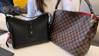 LOUIS VUITTON CARRYALL PM AND GRACEFUL PM WHAT FITS  MODSHOTS [upl. by Llehctim617]